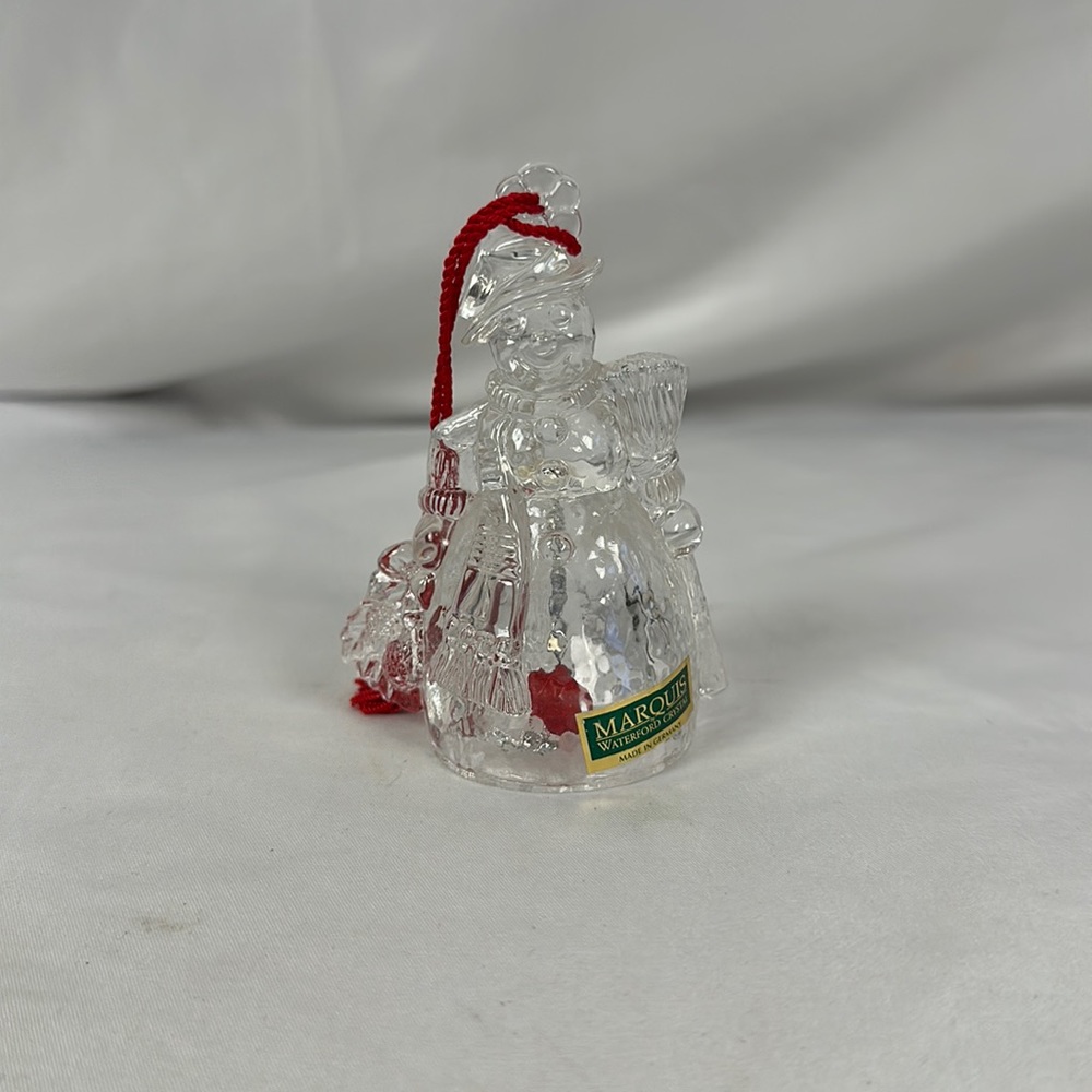 Waterford Marquis Crystal Snowman Bell Ornament